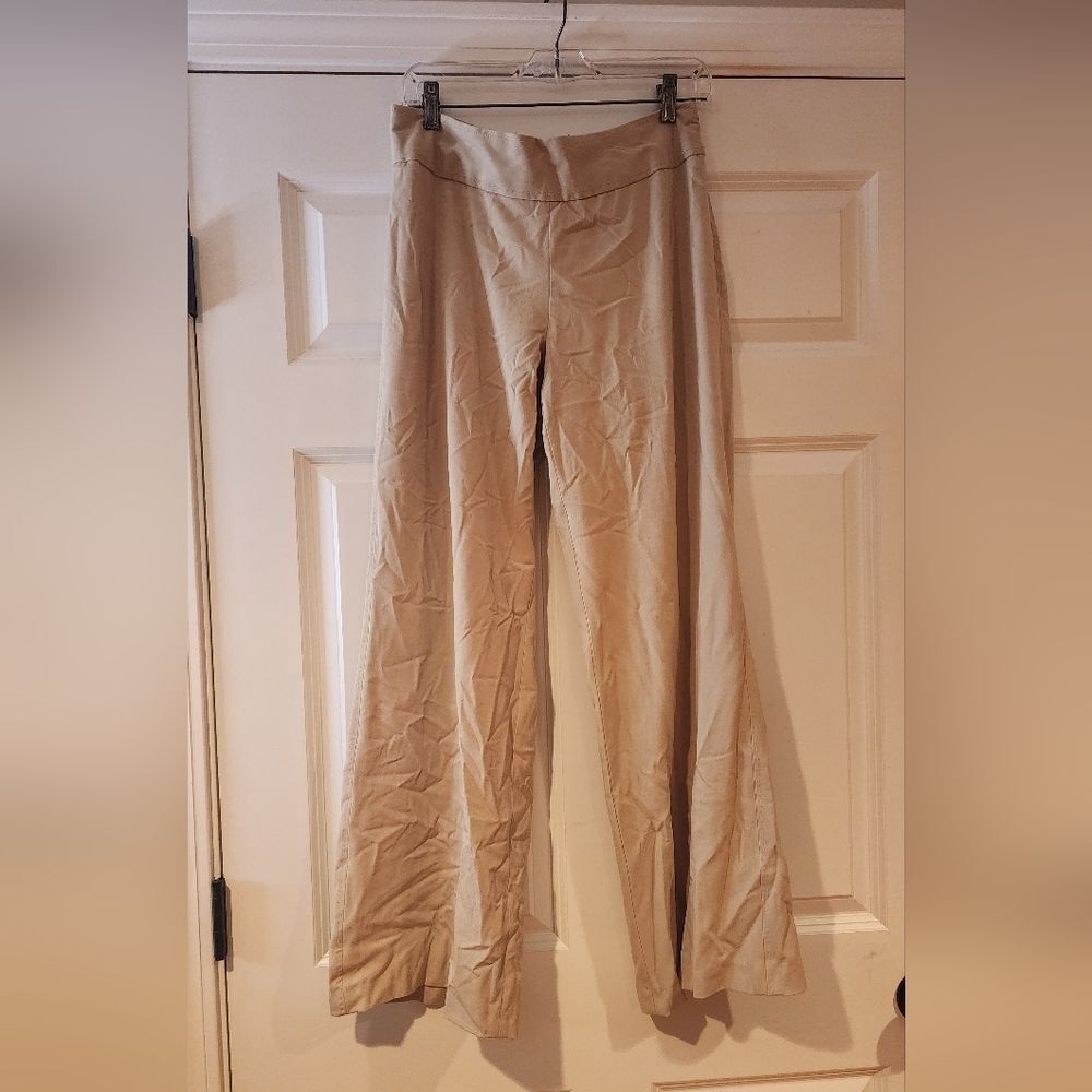 The Limited Aubrey Fit cream colored wide leg pants